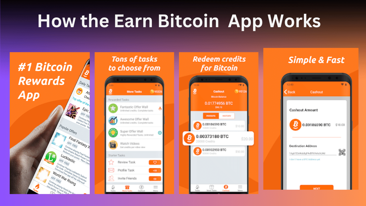 How to work: Earn bitcoin app by earnbitwin.com