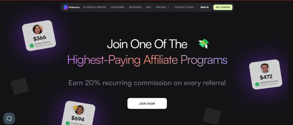 Writesonic Affiliate Program