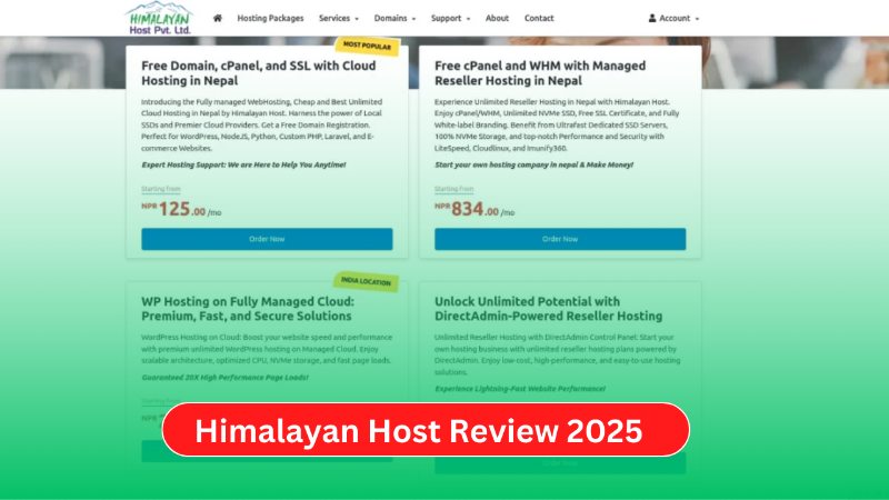 Himalayan Host Review 2025 Is It the Best Web Hosting in Nepal